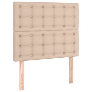 vidaXL Hoofdbord cappuccino 80x5x118/128 cm Kunstleer