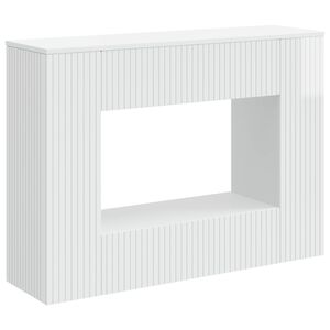vidaXL Wandtafel Hoogglans Wit 101 x 29 x 74 cm Geconstrueerd hout