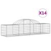 vidaXL Schanskorven 14 st gewelfd 200x50x40/60 cm gegalvaniseerd ijzer
