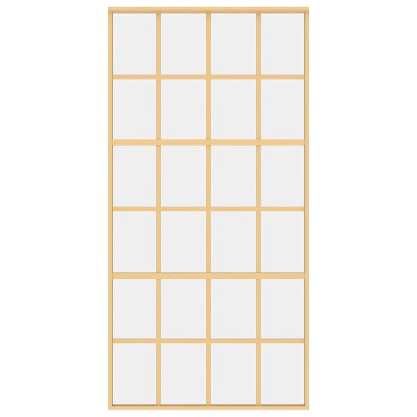 vidaXL Schuifdeur 102,5x205 cm helder ESG-glas en aluminium goudkleur