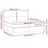 vidaXL Boxspring met matras en LED stof blauw 200x200 cm