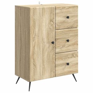 vidaXL Dressoir Sonoma Eiken 66 x 34,5 x 90 cm Bewerkt hout
