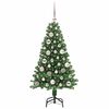 vidaXL Kunstkerstboom Groen 120 cm PVC en Staal en Kunststof