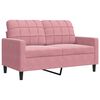 vidaXL 4-delige Loungeset met kussens fluweel roze