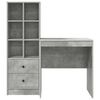 vidaXL Bureau met lade 2 pcs Beton Grijs