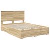 vidaXL Bedframe met hoofdeinde Sonoma Eiken 140 x 190 cm Bewerkt hout