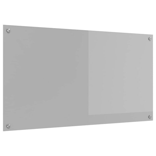 vidaXL Keuken Achterwand Lichtgrijs 110 x 60 x 0,6 cm gehard glas