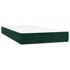 vidaXL Boxspring met matras en LED fluweel donkergroen 90x190 cm