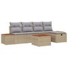 vidaXL Tuin Sofa Set 6 st Beige poly rattan