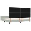vidaXL Boxspringbed met hoofdeinde Lichtgrijs 200 x 200 cm Fluweel