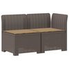 vidaXL Tweedelige Tuinbank met Kussens Rattan Look PP Lichtgrijs