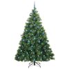 vidaXL Kunstkerstboom met 300 LED met standaard Groen 210 cm PE en PVC