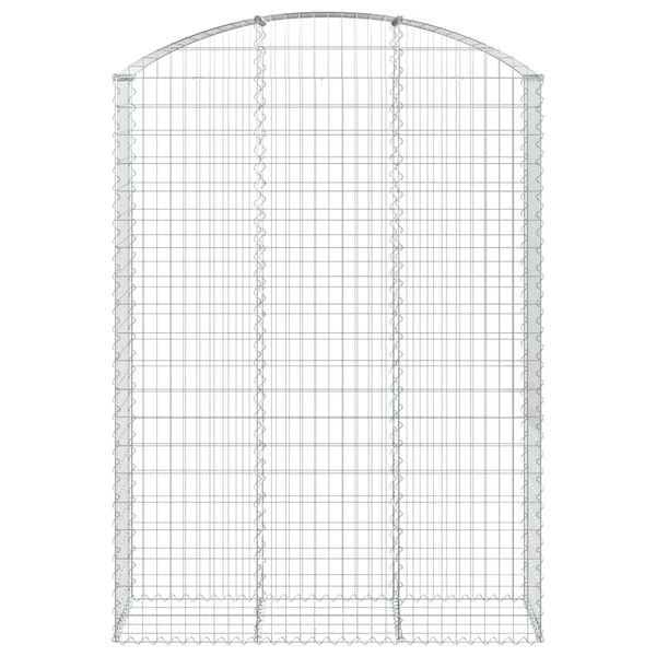 vidaXL Schanskorf gewelfd 150x50x200/220 cm gegalvaniseerd ijzer