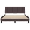 vidaXL Bedframe zonder matras "Hanko" 120x200 cm stof donkerbruin