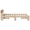 vidaXL Bedframe met hoofdeinde Naturel 120 x 190 cm Massief grenenhout