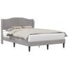 vidaXL Bedframe met hoofdeinde Lichtgrijs 140 x 190 cm Fluweel