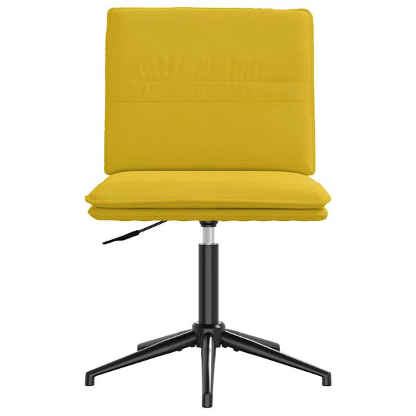 vidaXL Eetkamerstoelen 4 st fluweel geel