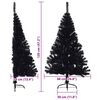 vidaXL Kunstmatig Voorverlicht Kerstboom met 150 LED Zwart 120 cm PVC