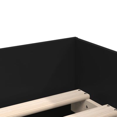 vidaXL Bedframe met lades zwart 75x190 cm Small Single