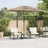 vidaXL Parasol met LED's en stalen paal 248x248x248 cm bruin