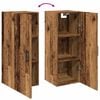 vidaXL Wandkast 34,5x34x90 cm bewerkt hout oud houtkleur