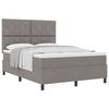 vidaXL Boxspringbed met hoofdeinde Taupe 160 x 200 cm Stof