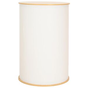 vidaXL Beursbalie Lichtbruin en wit &Oslash; 60 x 93 cm Bewerkt hout en PP