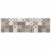 vidaXL Keuken Vloerkleed Grijs moza&iuml;ek 150 x 45 cm 100% Polyamide