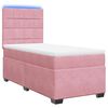 vidaXL Boxspring met matras fluweel roze 80x200 cm