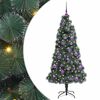 vidaXL Kunstmatig Voorverlicht Kerstboom met Ballenset Groen 150 cm
