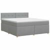 vidaXL Boxspringbed met matras Lichtgrijs 140 x 200 cm Stof