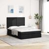 vidaXL Ottoman bed met matras en LED's 140x200cm stof zwart