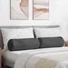 vidaXL Bolster Kussens 2 stuks Donkergrijs Ø 25 x 70 cm Cordstof