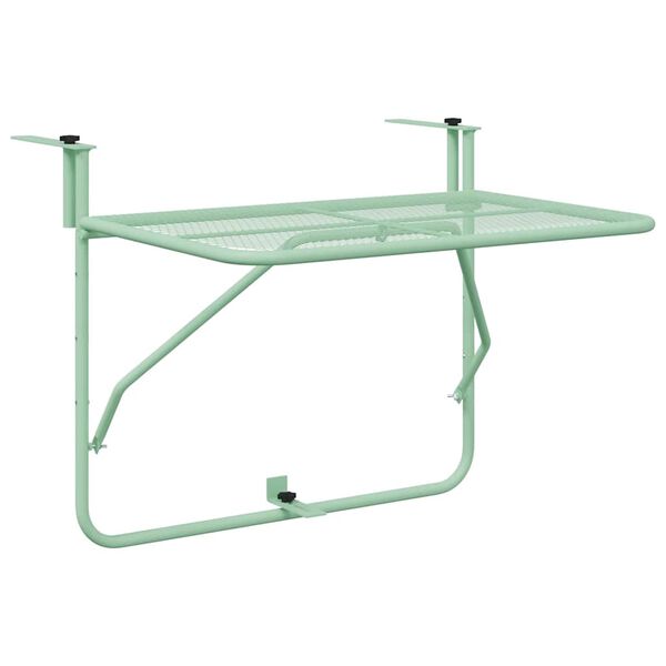 vidaXL Hangende Balkon Tafel Mintgroen 60 x 39 x 65 cm Staal