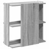 vidaXL Boekenkast 3-laags 60x30x60 cm bewerkt hout grijs sonoma eiken