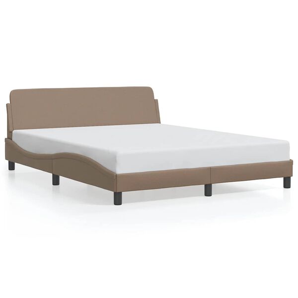 vidaXL Bedframe "Dover" kunstleer cappuccinokleurig 160x200 cm