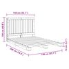 vidaXL Bedframe met hoofdbord massief grenenhout wit 140x200 cm