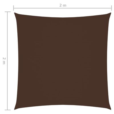 vidaXL Zonnescherm vierkant 2x2 m oxford stof bruin