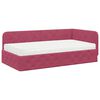 vidaXL Hoekbedframe Wijnrood 90 x 190 cm Fluweel