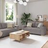 vidaXL Bank 3 pcs Taupe 221 x 80 x 80 cm Linnen-mix stof