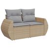 vidaXL Tuin Sofa Set met kussen met opslag 10 pcs beige en lichtgrijs