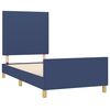 vidaXL Bedframe zonder matras 90x190 cm stof blauw