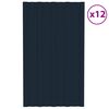 vidaXL Dakpaneel 12 pcs Antraciet 80 x 45 cm Gegalvaniseerd staal