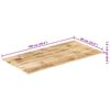 vidaXL Tafelblad 15-16 mm 100x60 cm massief mangohout