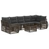 vidaXL Tuinbankenset 8 st Grijs poly rattan