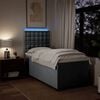 vidaXL Boxspring met matras stof lichtgrijs 100x200 cm