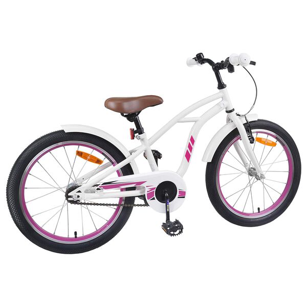 vidaXL Kinderfiets 22 Inch voor 7-12 jaar oud Wit