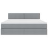 vidaXL Opbergbed met LED met matras Lichtgrijs 180 x 200 cm Stof