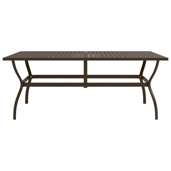 vidaXL Tuintafel 190x80x72 cm staal bruin