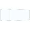 vidaXL Keukenachterwand 2 st Doorzichtig 100 x 50 cm gehard glas